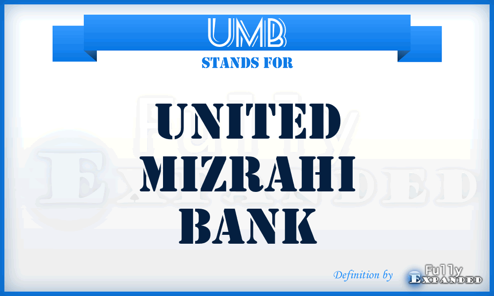 UMB - United Mizrahi Bank