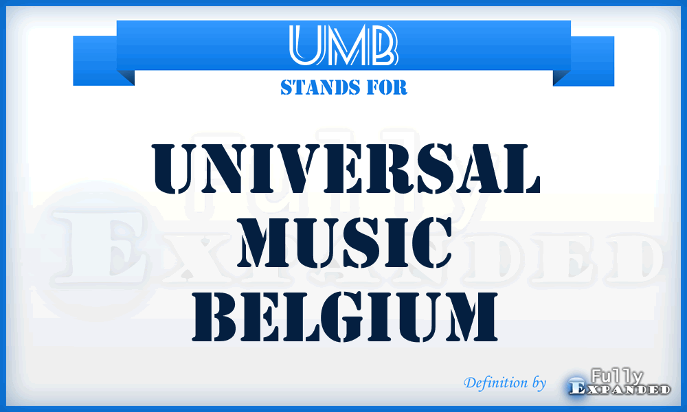 UMB - Universal Music Belgium