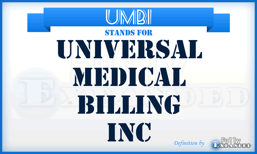 UMBI - Universal Medical Billing Inc