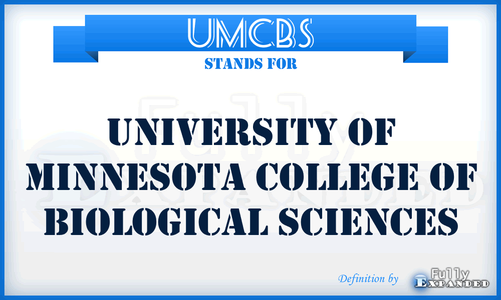 UMCBS - University of Minnesota College of Biological Sciences