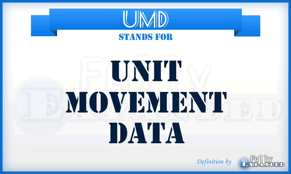 UMD - unit movement data