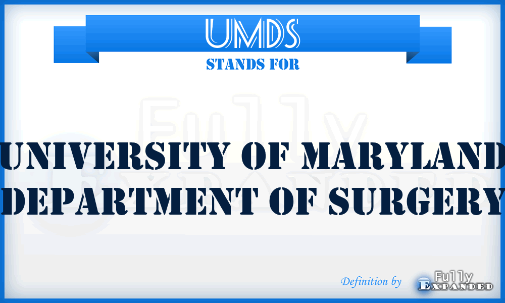 UMDS - University of Maryland Department of Surgery