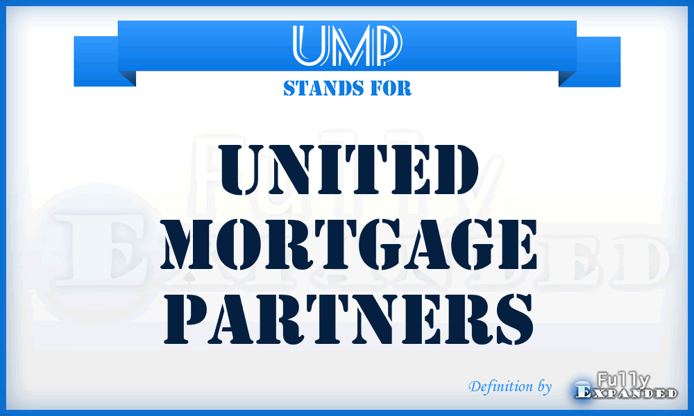 UMP - United Mortgage Partners