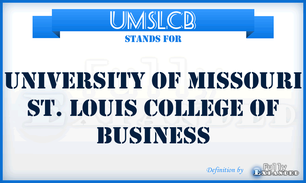 UMSLCB - University of Missouri St. Louis College of Business