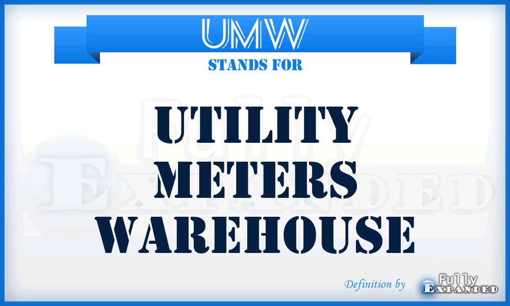 UMW - Utility Meters Warehouse