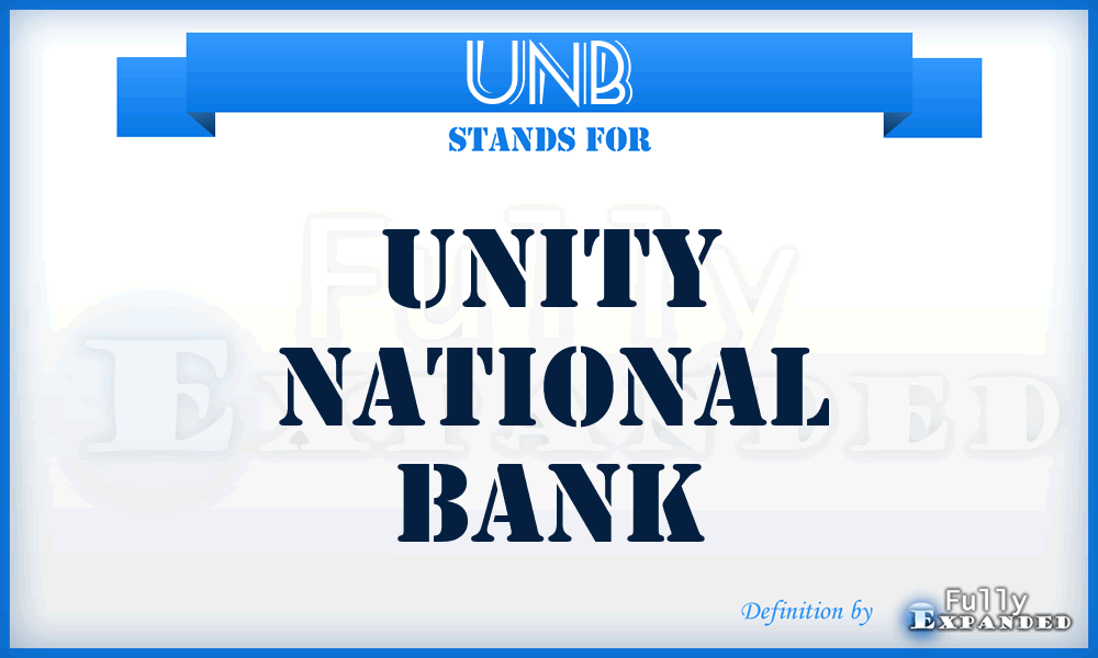UNB - Unity National Bank