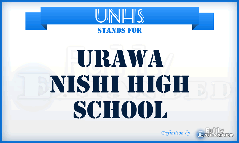 UNHS - Urawa Nishi High School