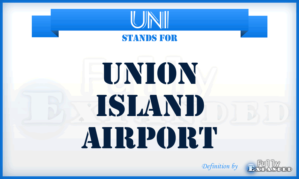 UNI - Union Island airport