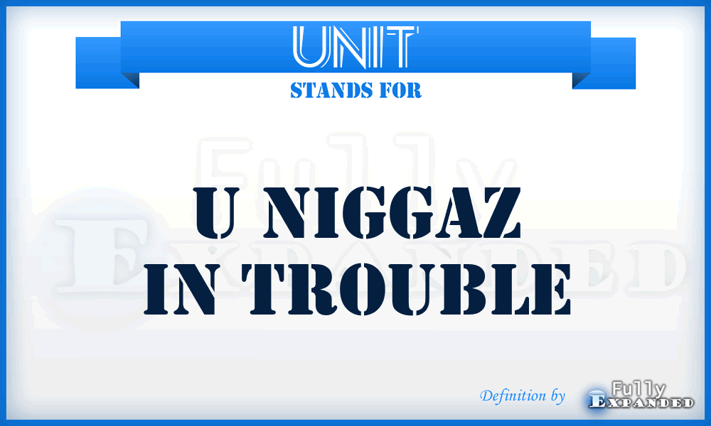 UNIT - U Niggaz in trouble