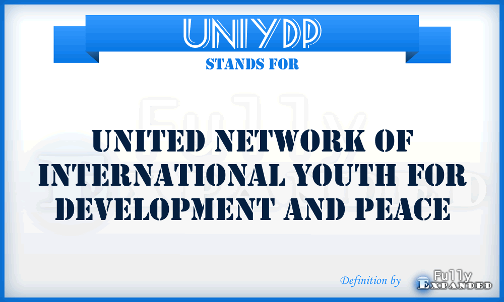 UNIYDP - United Network of International Youth for Development and Peace