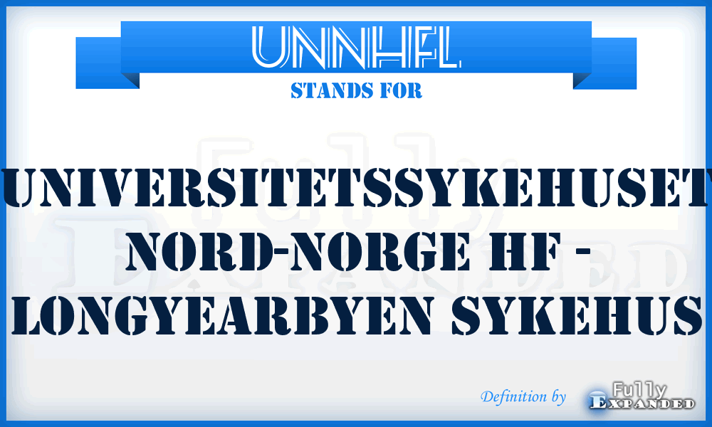 UNNHFL - Universitetssykehuset Nord-Norge HF - Longyearbyen sykehus