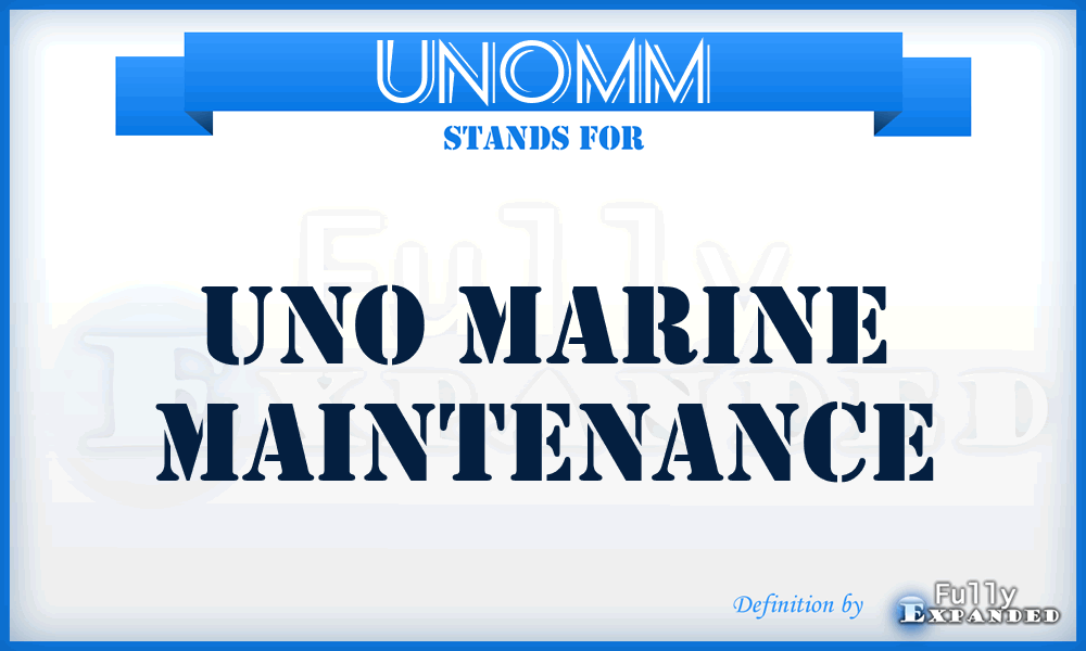 UNOMM - UNO Marine Maintenance