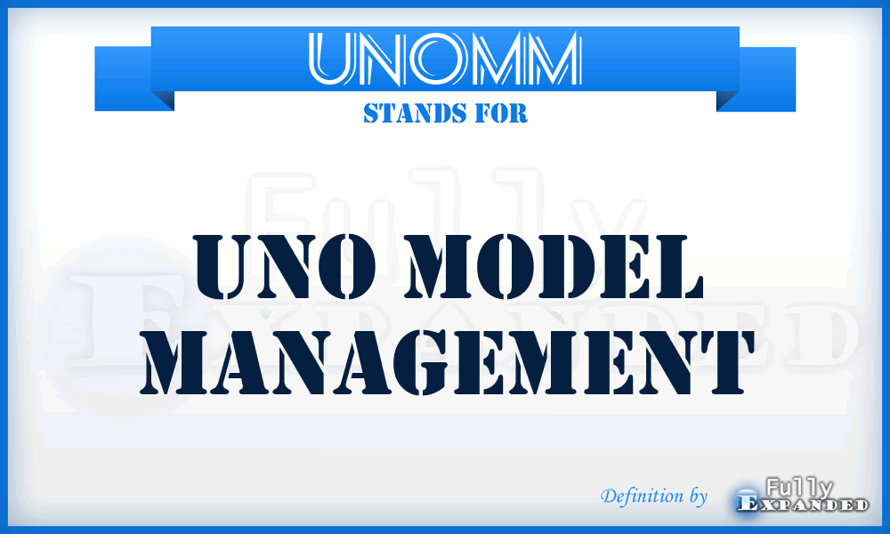 UNOMM - UNO Model Management