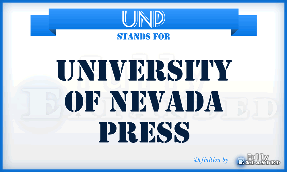 UNP - University of Nevada Press