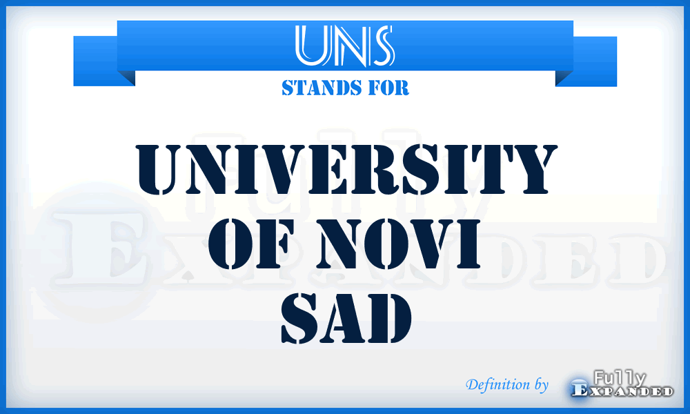 UNS - University of Novi Sad
