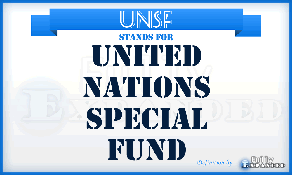 UNSF - United Nations Special Fund