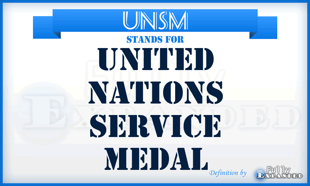 UNSM - United Nations Service Medal