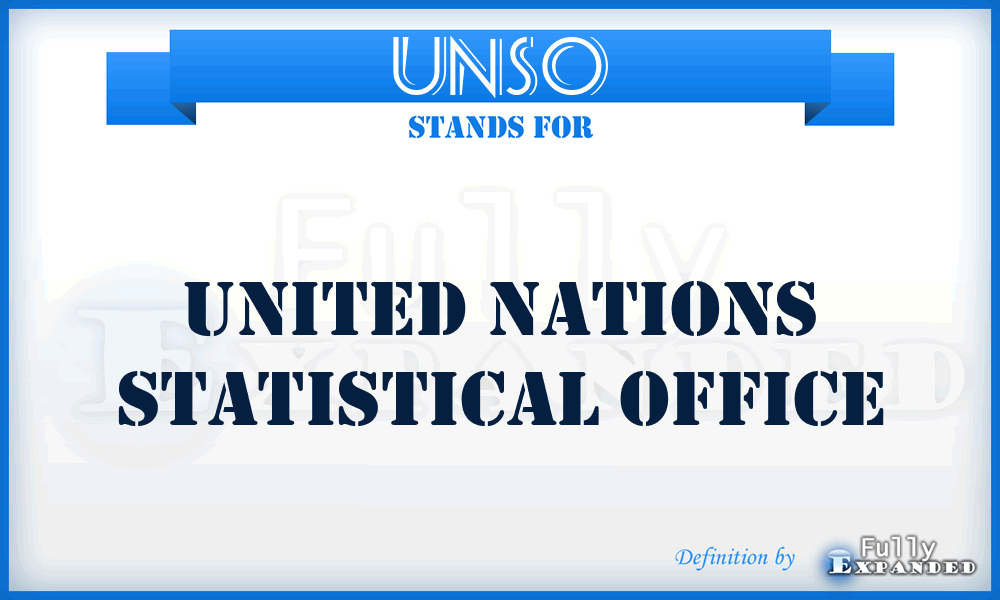 UNSO - United Nations Statistical Office