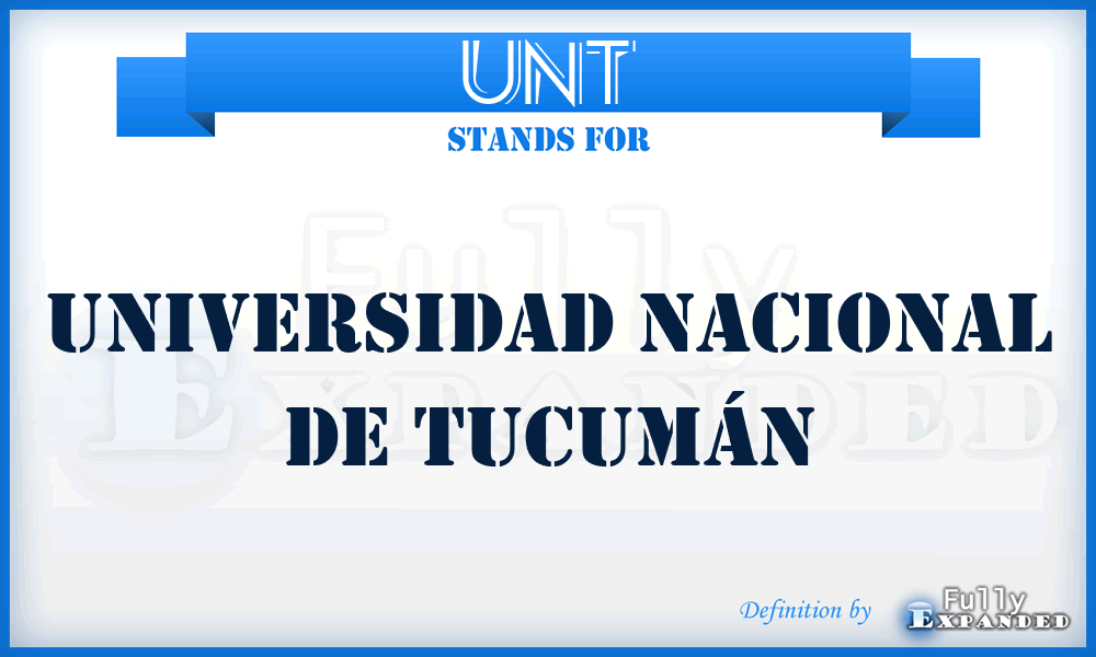 UNT - Universidad Nacional de Tucumán