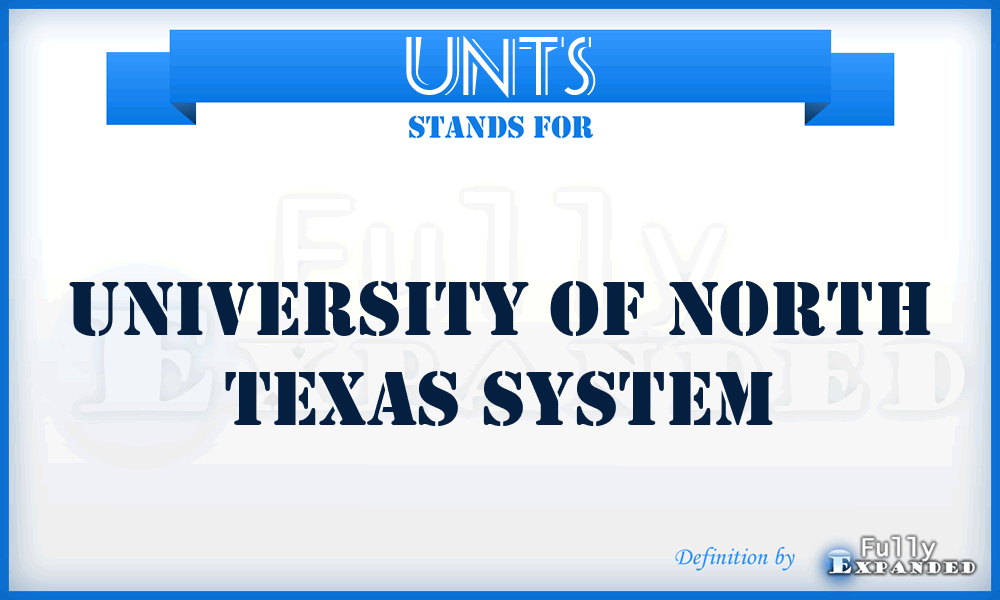 UNTS - University of North Texas System