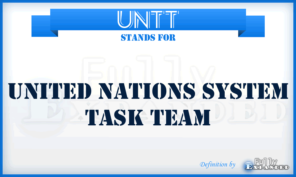 UNTT - United Nations System Task Team