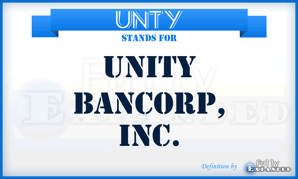 UNTY - Unity Bancorp, Inc.
