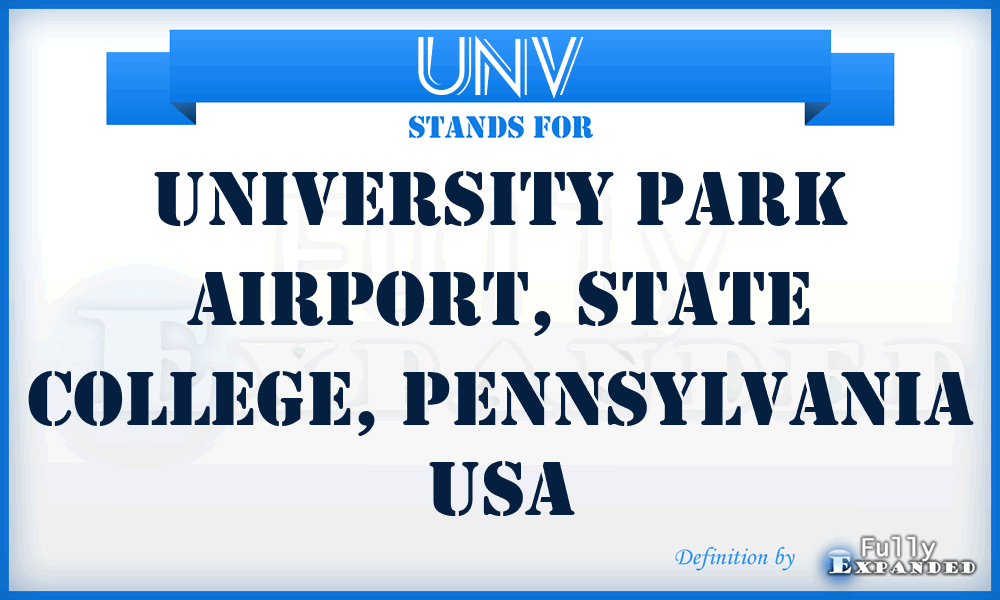 UNV - University Park Airport, State College, Pennsylvania USA