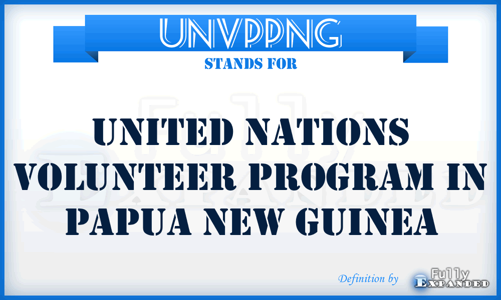 UNVPPNG - United Nations Volunteer Program in Papua New Guinea