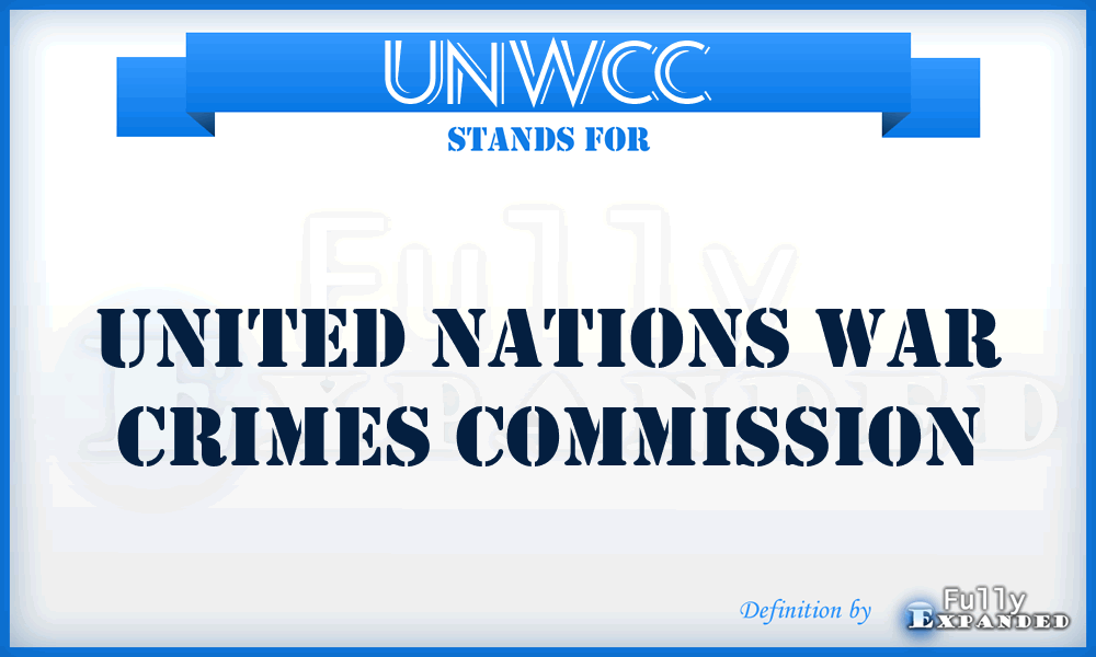 UNWCC - United Nations War Crimes Commission