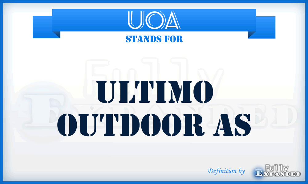 UOA - Ultimo Outdoor As