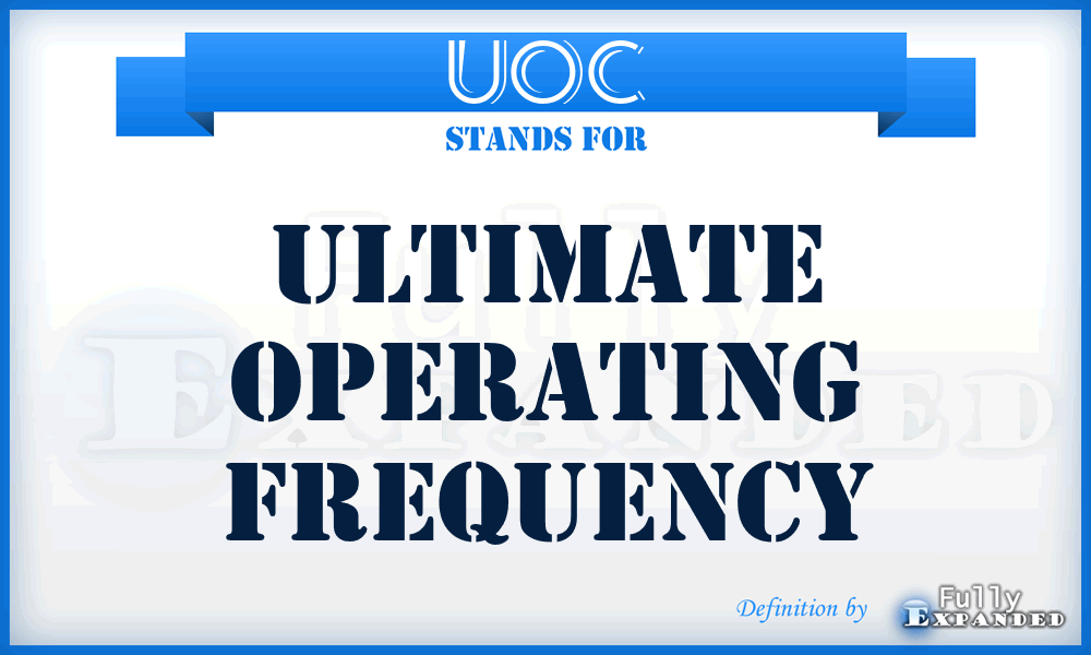 UOC - ultimate operating frequency