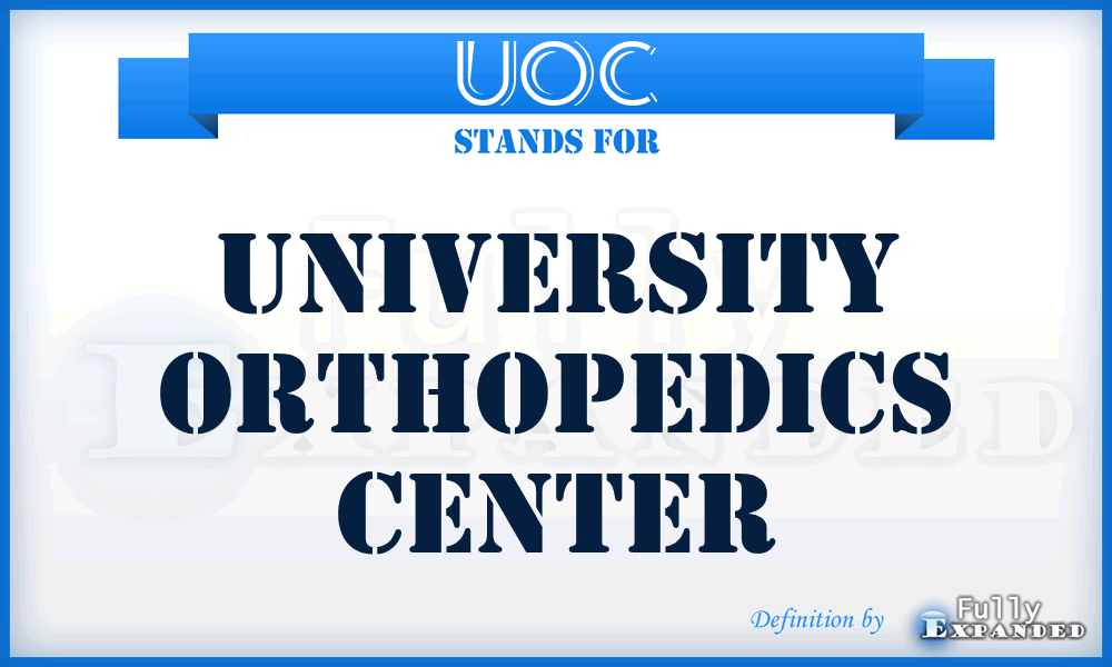 UOC - University Orthopedics Center