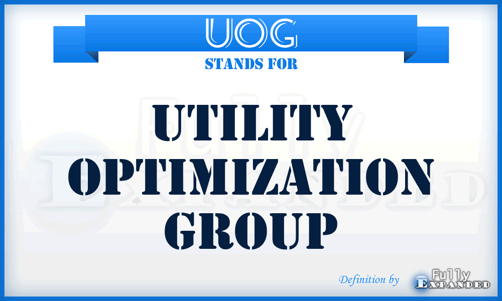 UOG - Utility Optimization Group