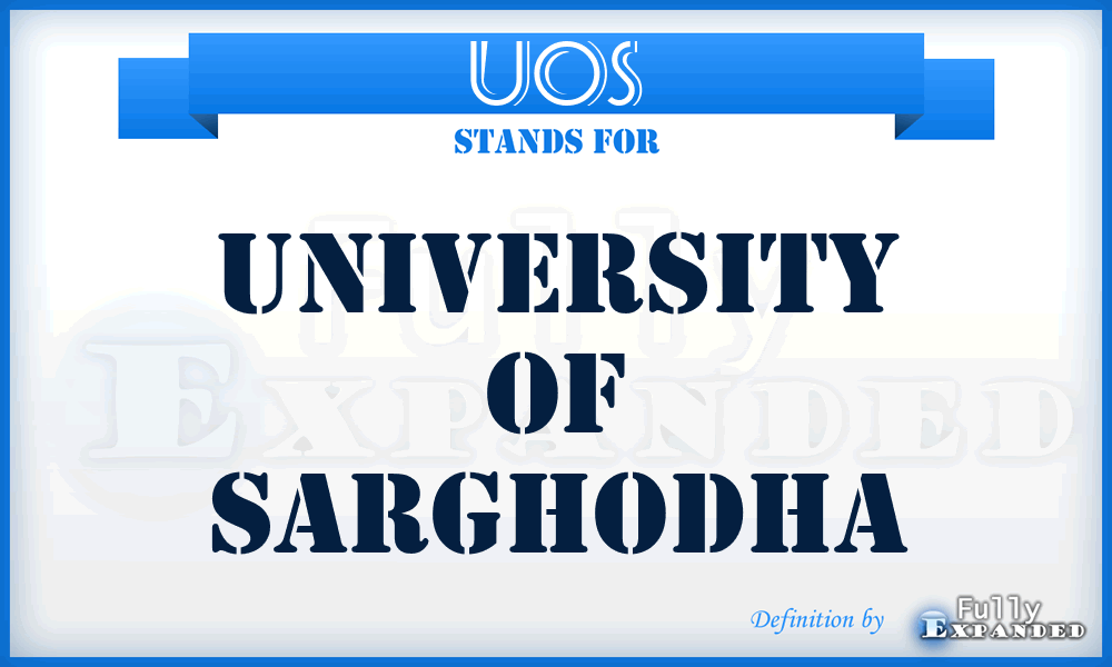 UOS - University Of Sarghodha