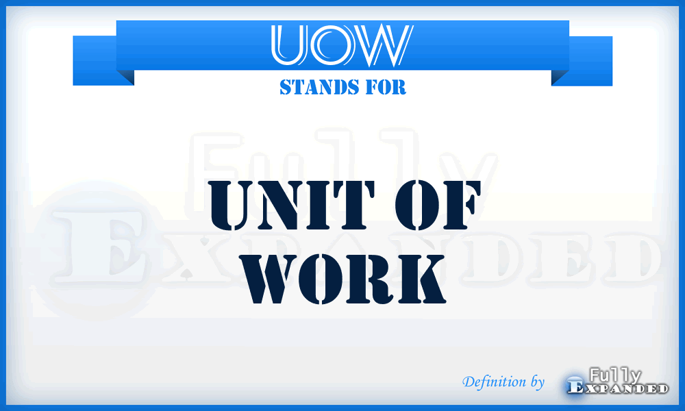 UOW - Unit Of Work