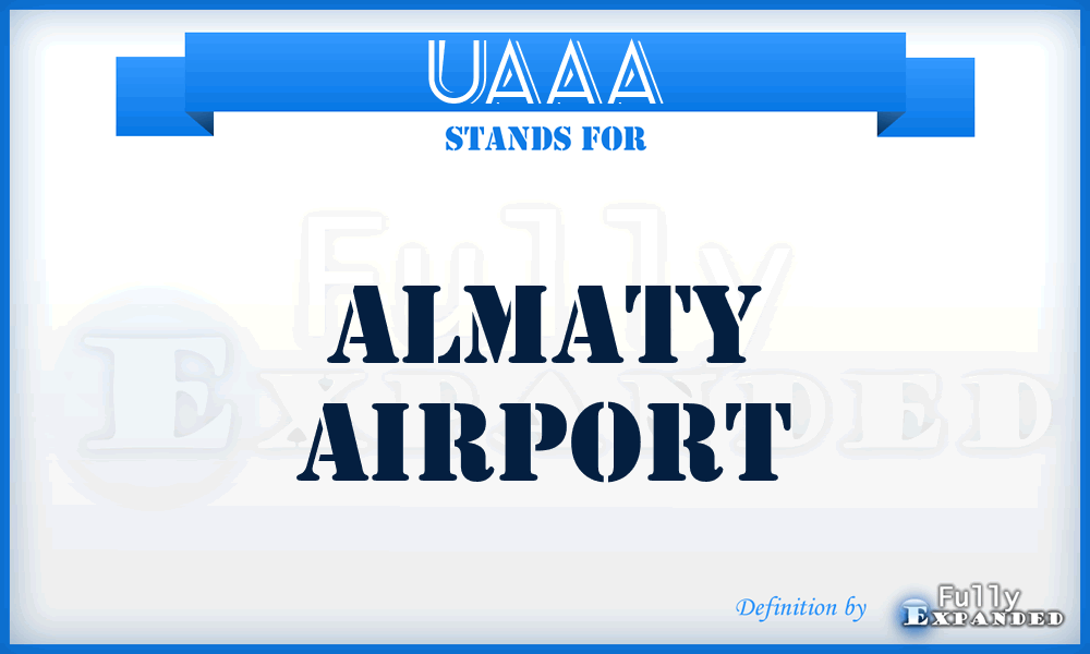 UAAA - Almaty airport