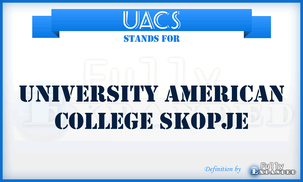 UACS - University American College Skopje
