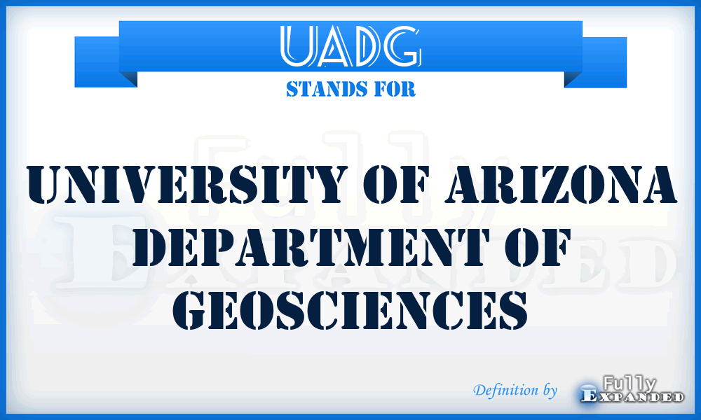 UADG - University of Arizona Department of Geosciences