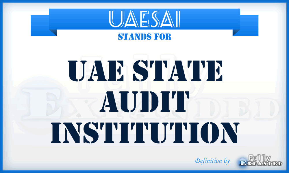 UAESAI - UAE State Audit Institution
