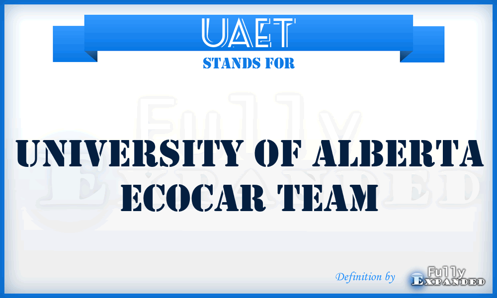 UAET - University of Alberta Ecocar Team