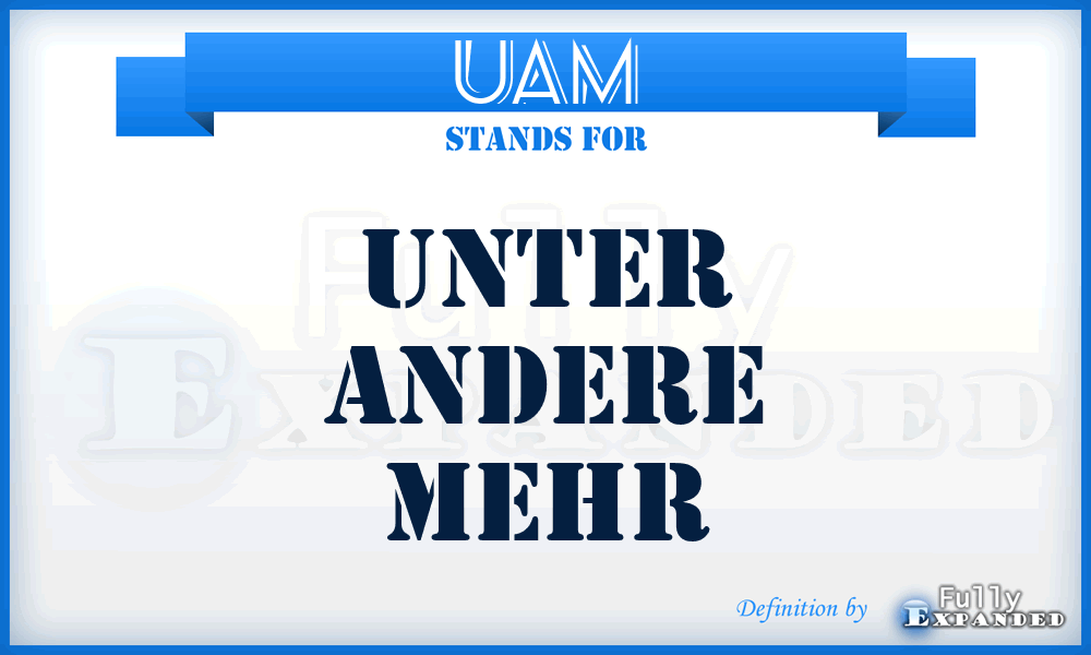 UAM - unter andere mehr