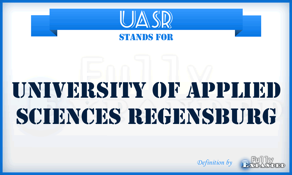 UASR - University of Applied Sciences Regensburg