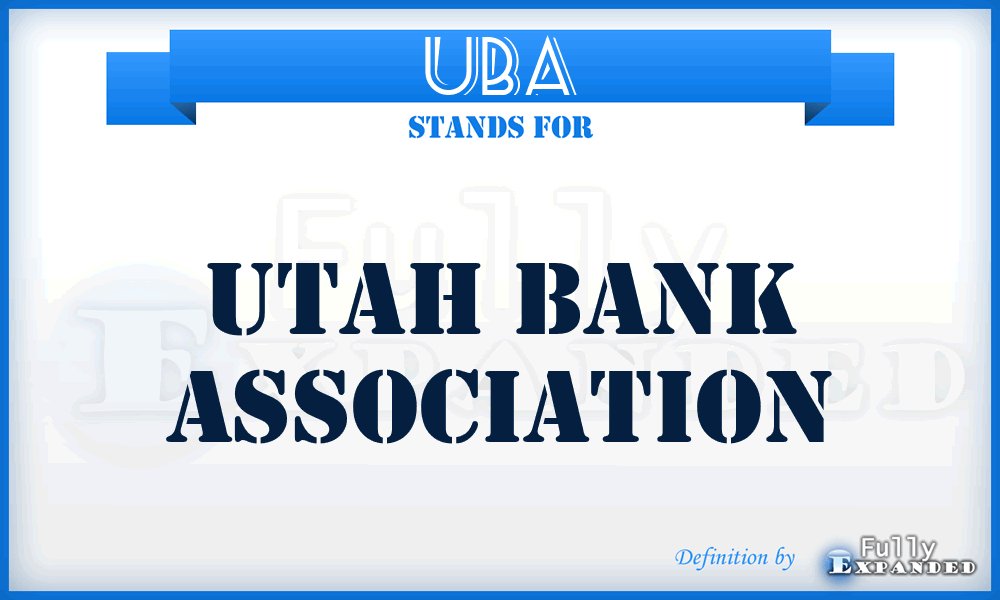 UBA - Utah Bank Association