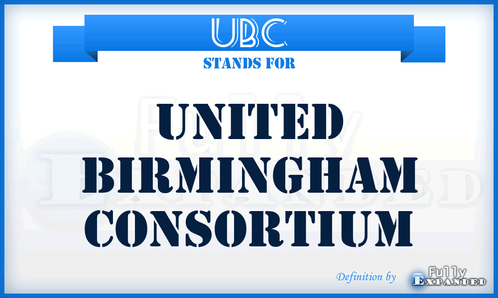 UBC - United Birmingham Consortium
