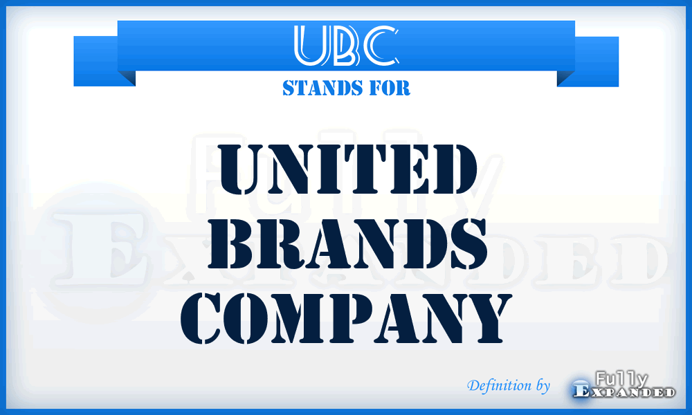 UBC - United Brands Company