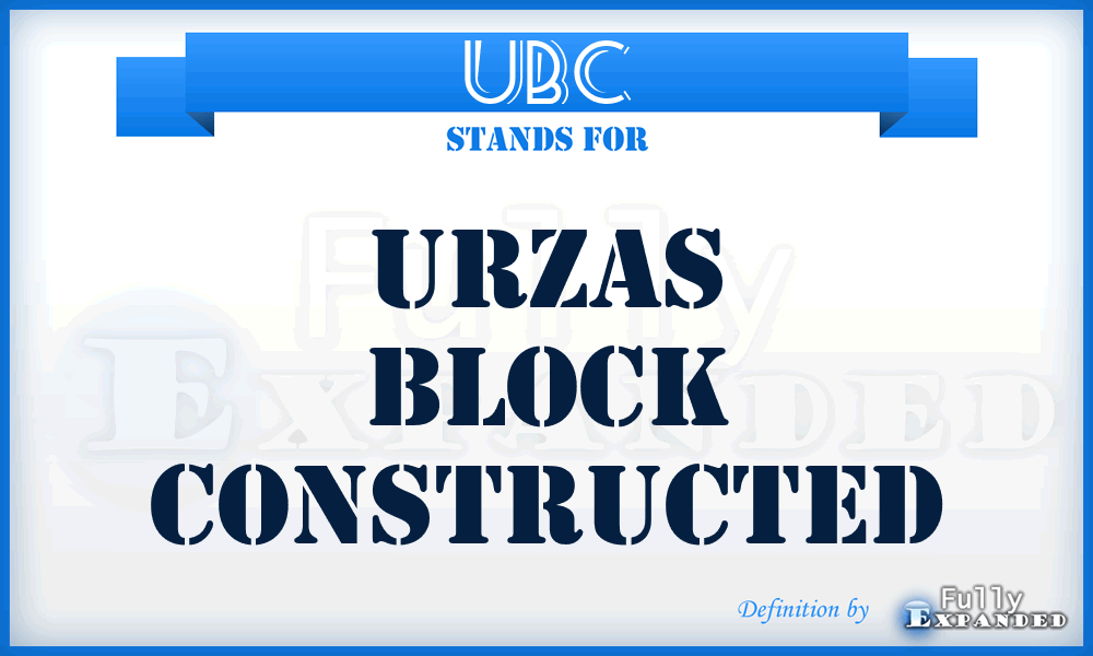 UBC - Urzas Block Constructed