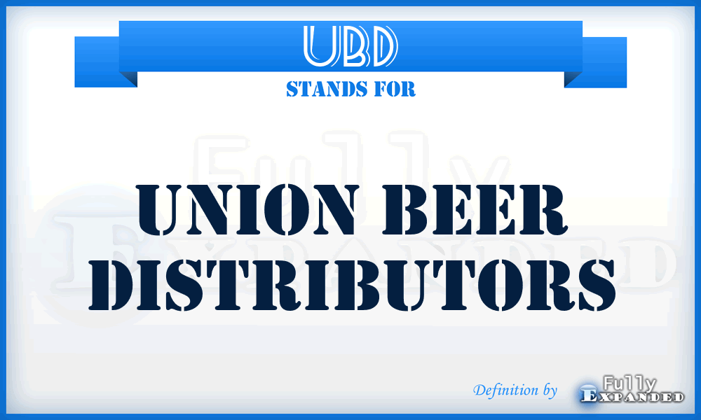 UBD - Union Beer Distributors