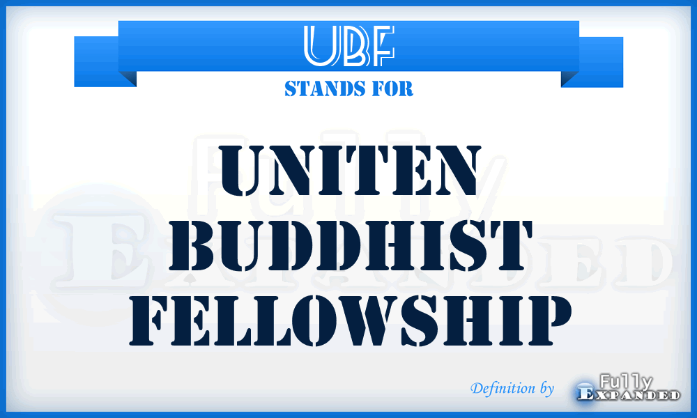 UBF - UNITEN Buddhist Fellowship