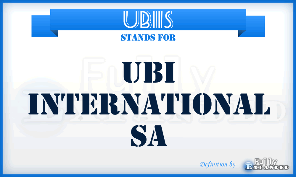 UBIIS - UBI International Sa