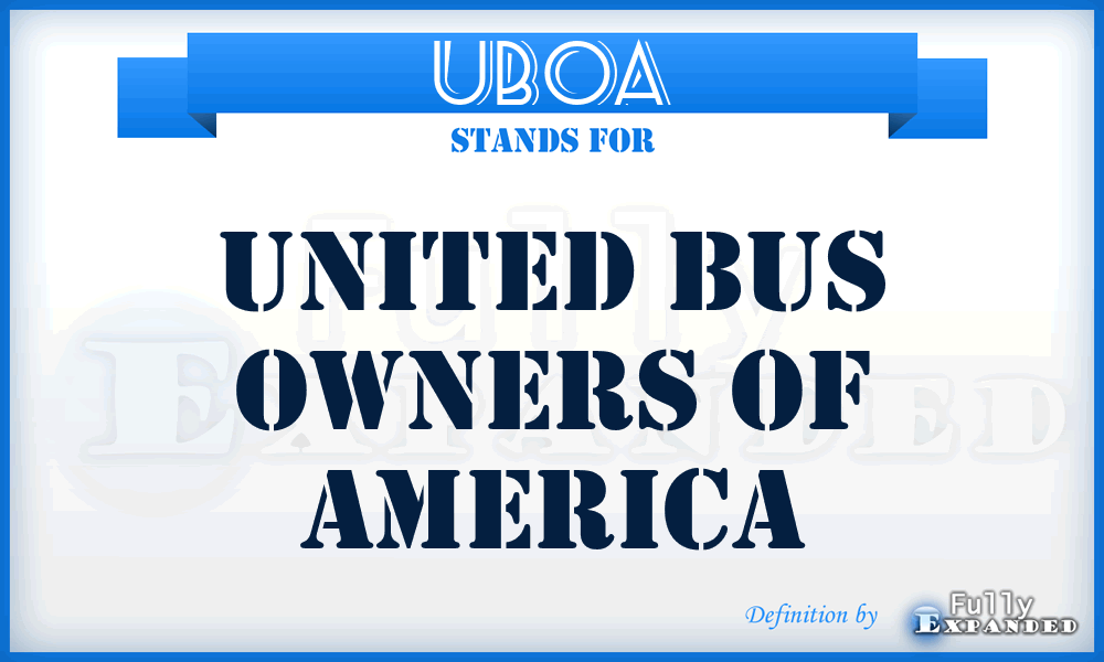 UBOA - United Bus Owners of America